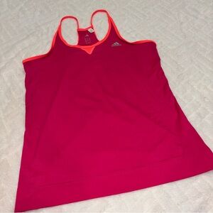 🌸 Adidas ClimaCool Pink and Orange Sports Tank